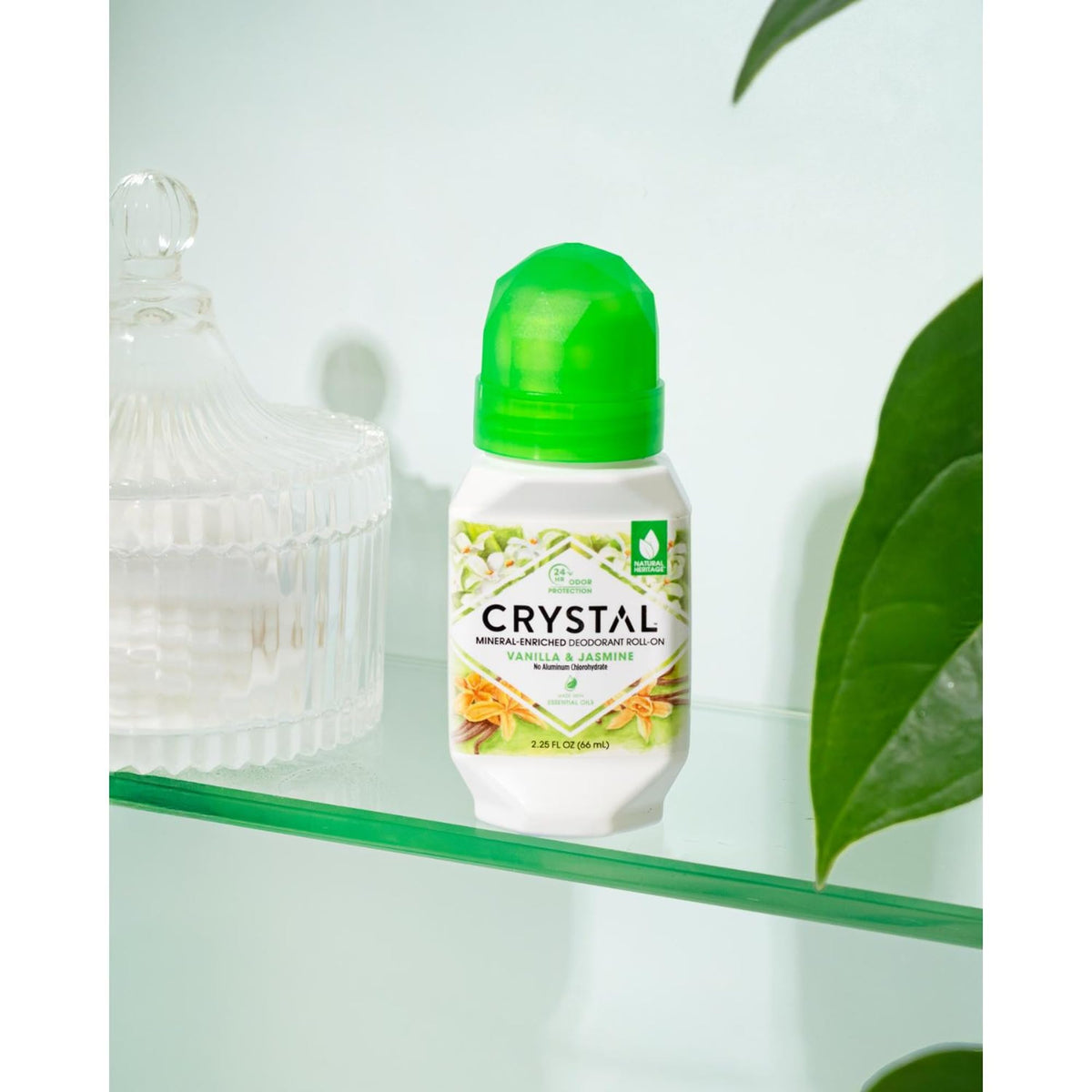Crystal Essence liquid texture drop illustrating quick-drying, gentle feel