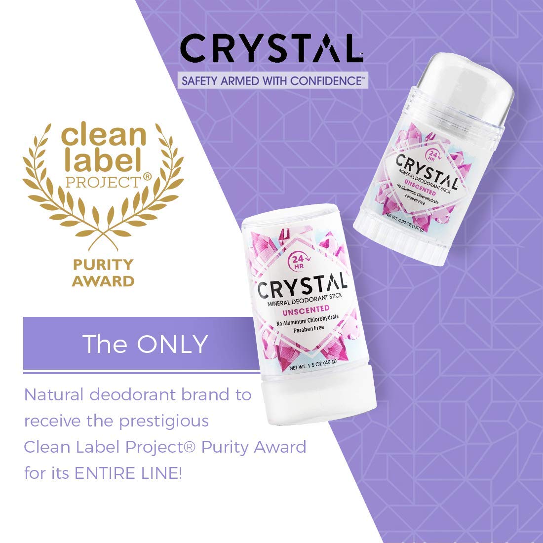 Crystal Essence on bathroom shelf in lifestyle setting for daily routine