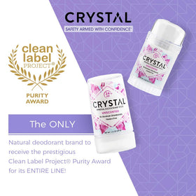 Crystal Essence on bathroom shelf in lifestyle setting for daily routine