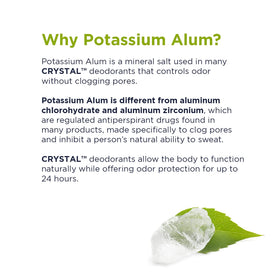 Crystal Essence applying to underarm demonstrating gentle, non-sticky protection