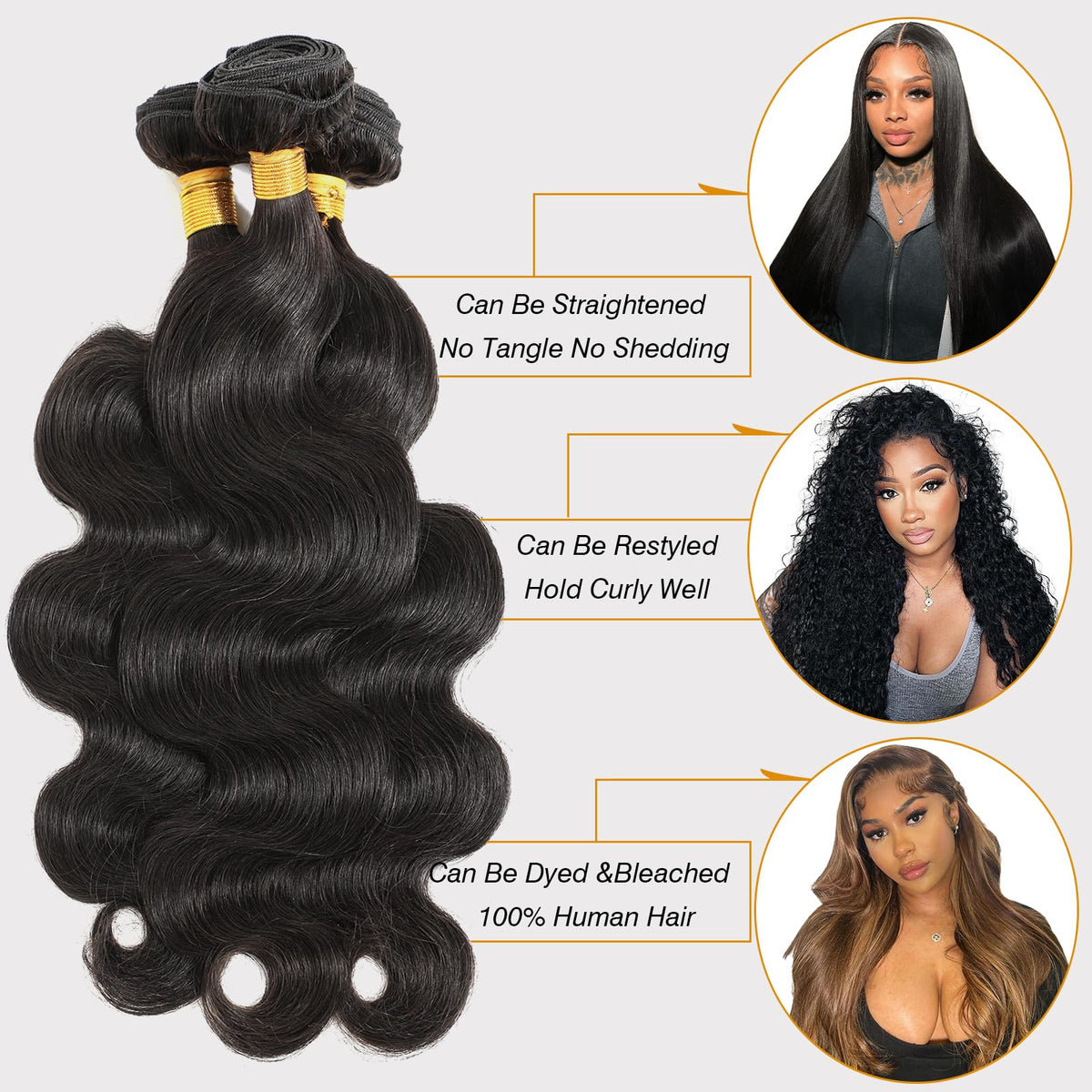 CSCHS close-up of body wave texture highlighting soft shine