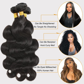 CSCHS close-up of body wave texture highlighting soft shine