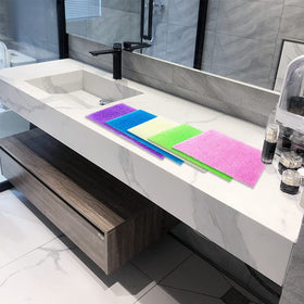 Cshangzei towel beside ruler to show 90cm length for scale and full-back coverage