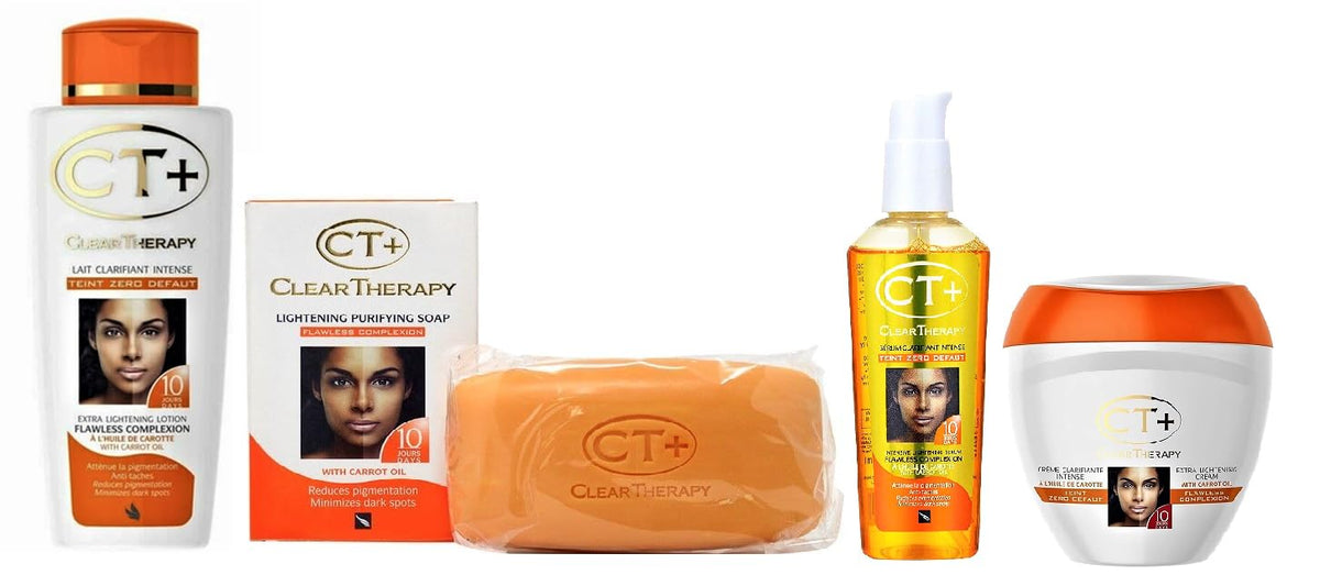 CT+ Clear Therapy front packaging showing entire set for an easy routine