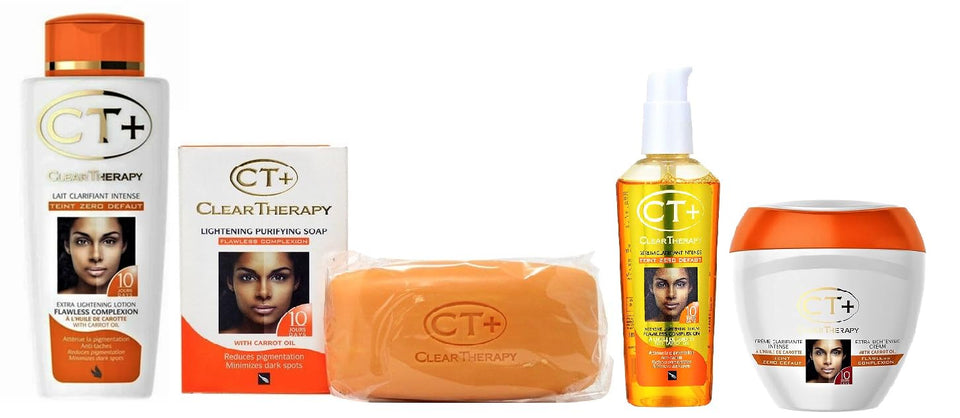 CT+ Clear Therapy front packaging showing entire set for an easy routine