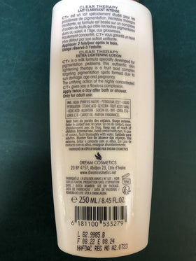 CT+ Clear Therapy pump and product label close-up highlighting instructions