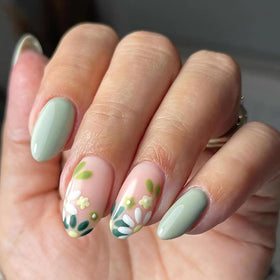 CTTHNBD demonstration of pressing a fake nail on for quick salon look benefit