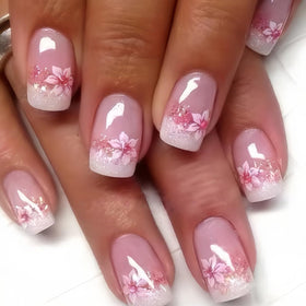 CTTHNBD close-up of flower detail highlighting delicate artwork and polish durability