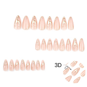 CTTHNBD swatch on fingernail showing glossy almond shape and instant glam