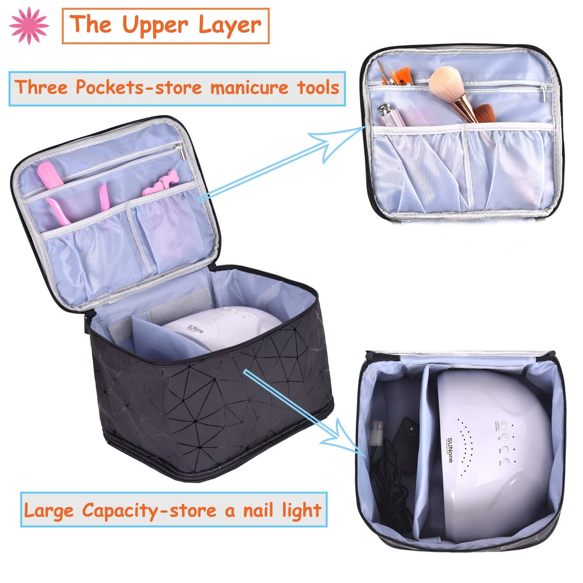 CTWWFS sturdy top handle visible for easy carrying and travel convenience
