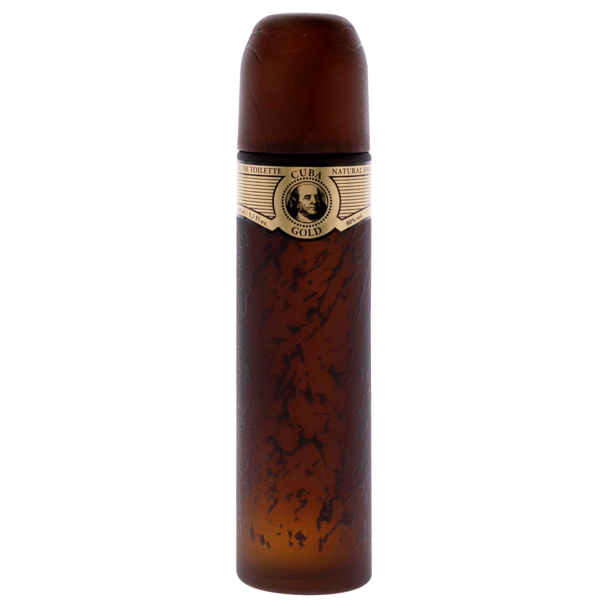 Cuba Gold close-up label highlighting fragrance notes and premium finish