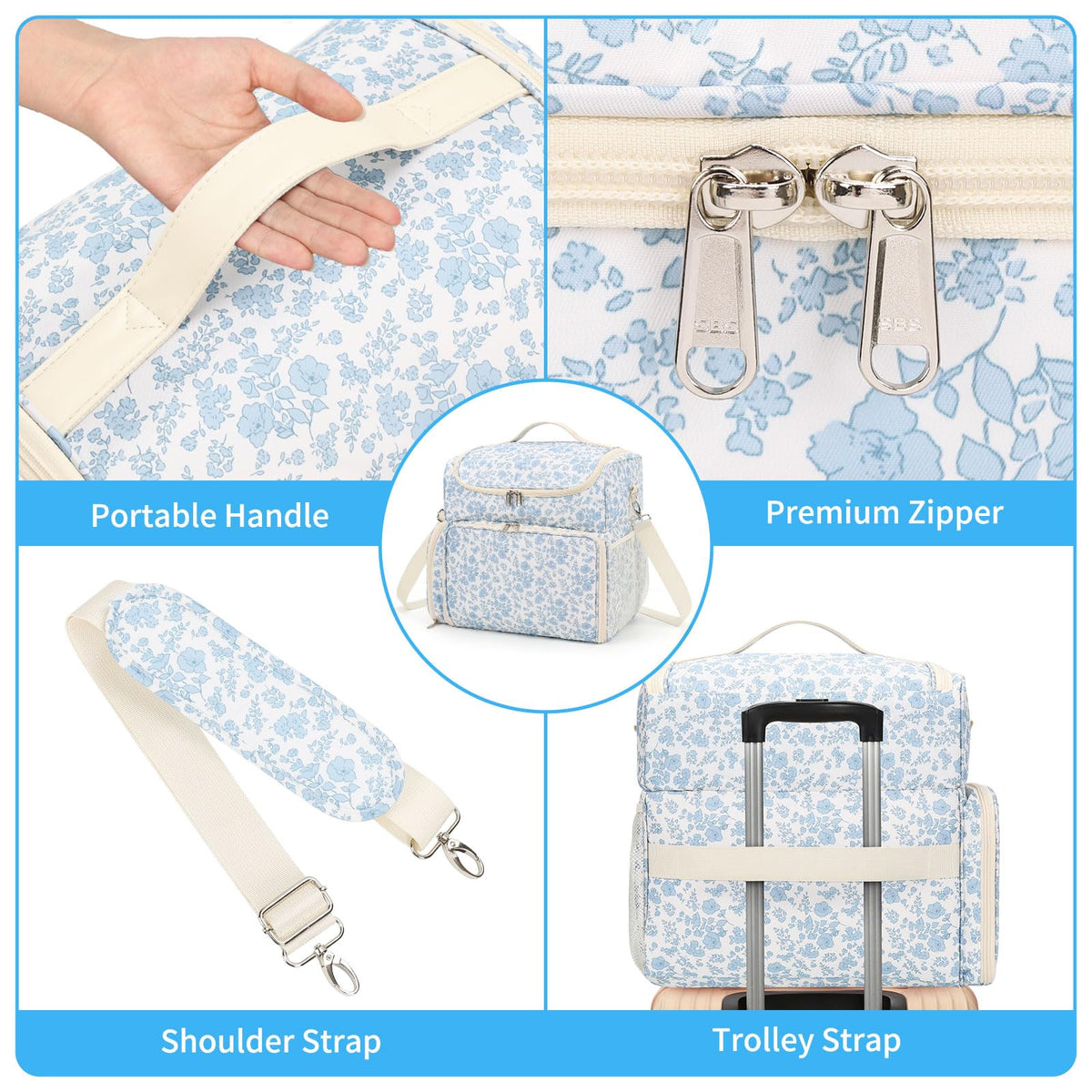 CUBETASTIC zipper and label detail highlighting durable construction and secure closure