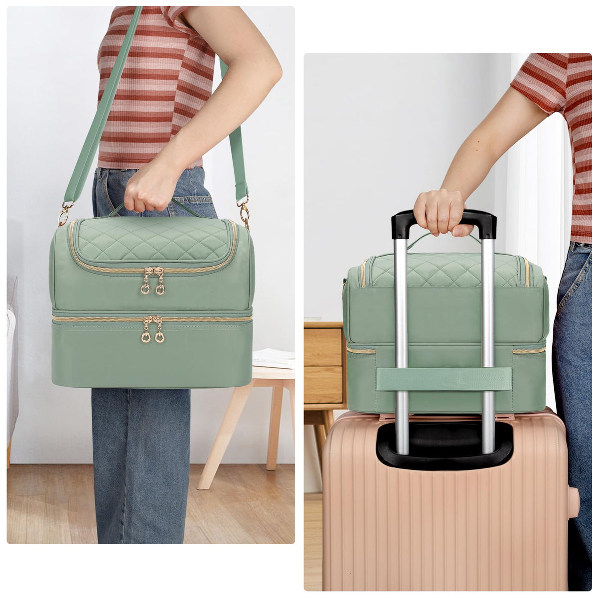 CUBETASTIC mesh zipper pocket storing small accessories for convenience