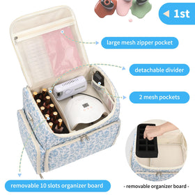 CUBETASTIC removable pouches filled with polish bottles for separated organization