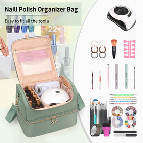 CUBETASTIC elastic pockets holding manicure tools neatly and accessibly