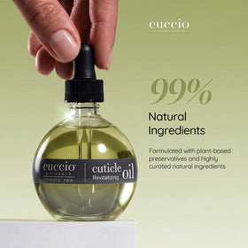 Cuccio application on cuticle being massaged in for immediate softening benefit
