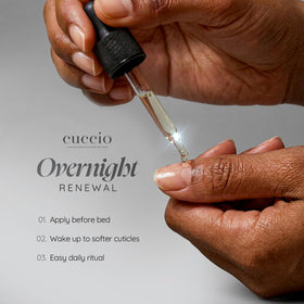 Cuccio application on cuticle demonstrating massage for hydration