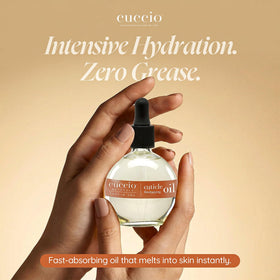 Cuccio before and after nails illustrating improved cuticles and stronger nails