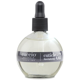 Cuccio bottle front packaging showing elegant design and scent benefit