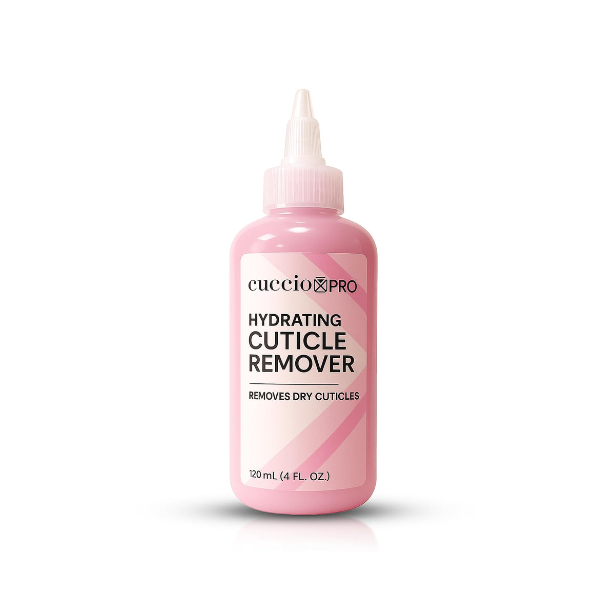 Cuccio front packaging showing bottle and brand for clear product identification and trust