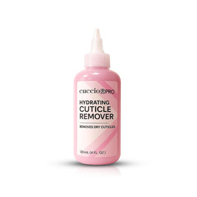Cuccio front packaging showing bottle and brand for clear product identification and trust
