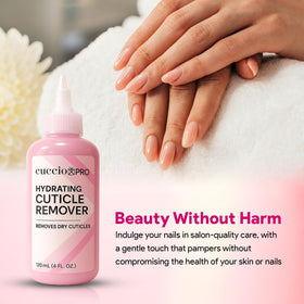 Cuccio label and ingredients panel highlighting lanolin hydration benefit and clarity