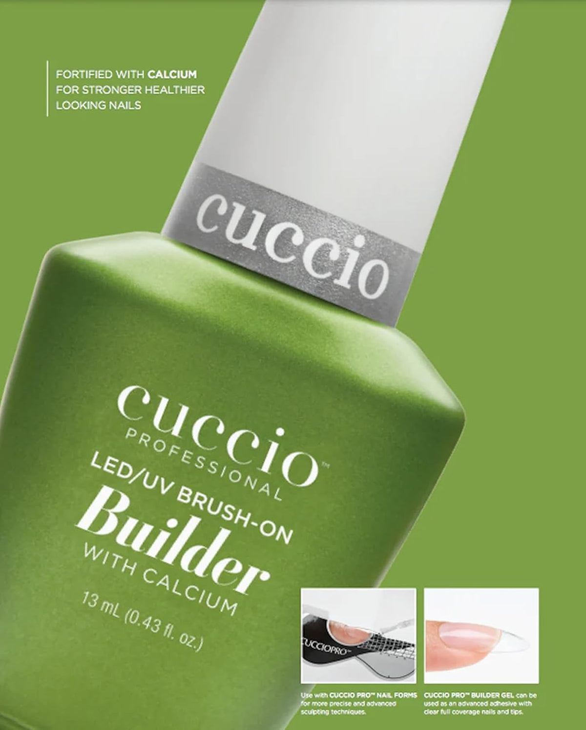Cuccio Universal Base bottle close-up highlighting smooth foundation benefits