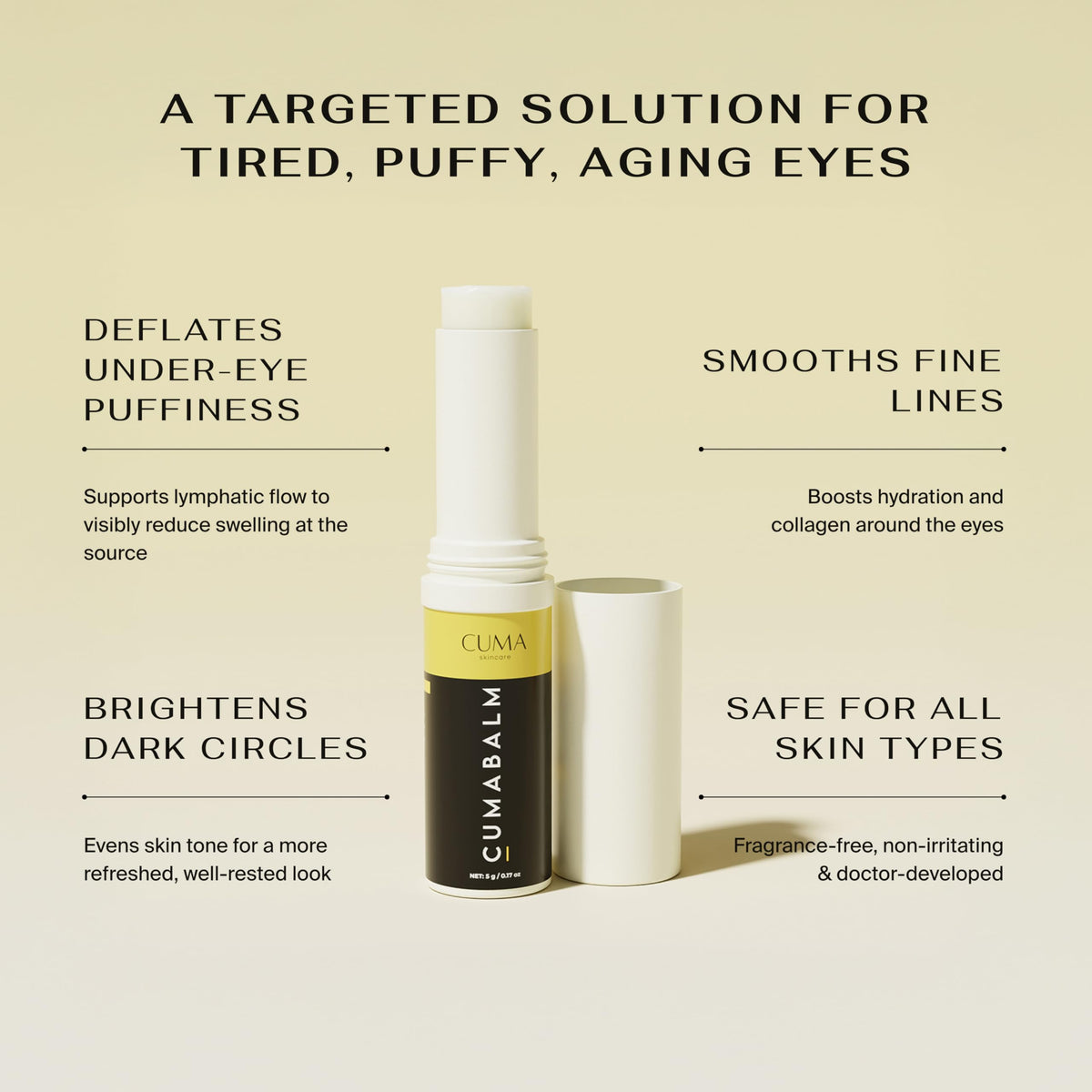 CUMA CumaBalm soft texture close-up illustrating easy-to-blend moisture