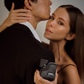 Cupids pale-amber liquid drop emphasizing scent concentration and clarity