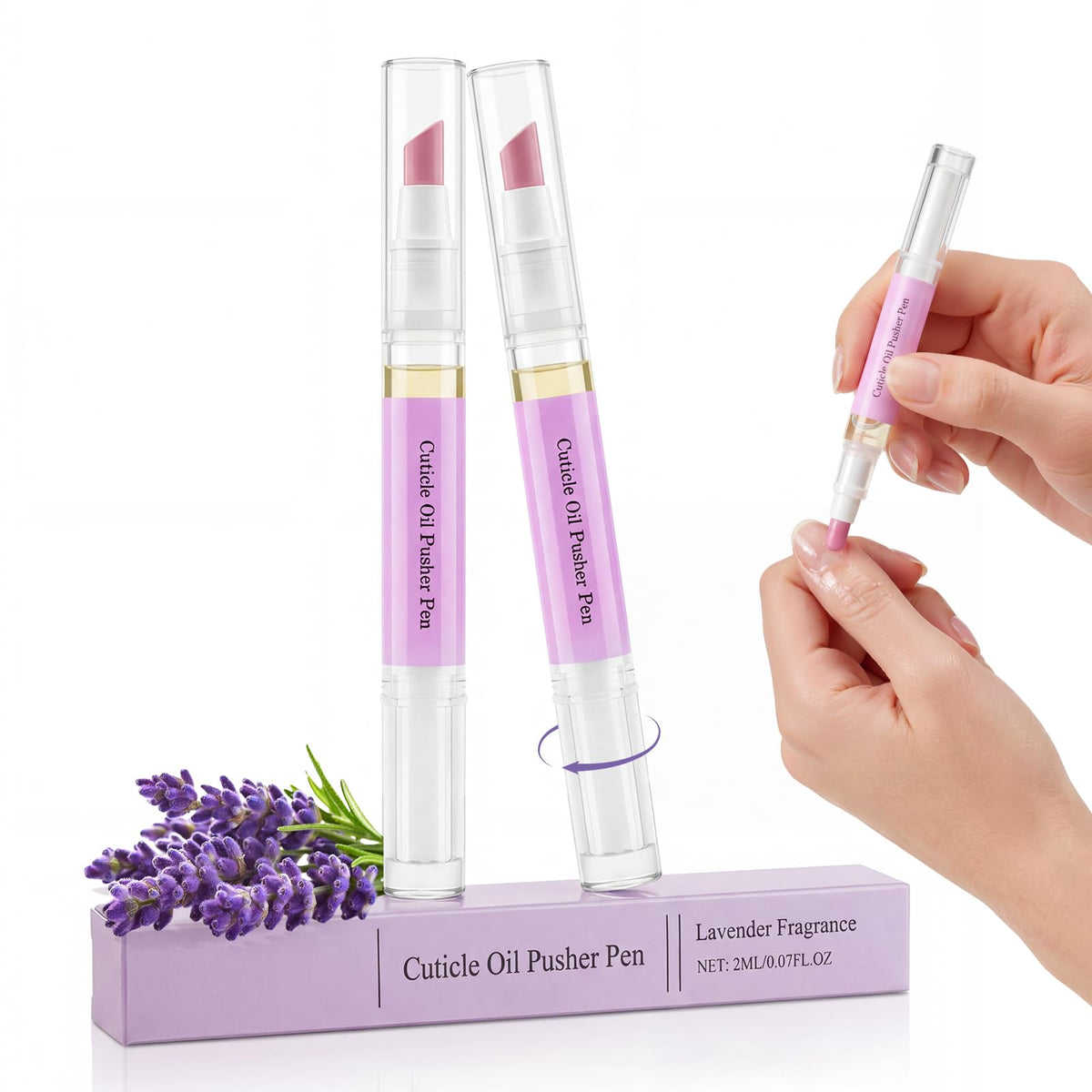 Cupofpet front view of twin cuticle pens showing compact packaging and convenience