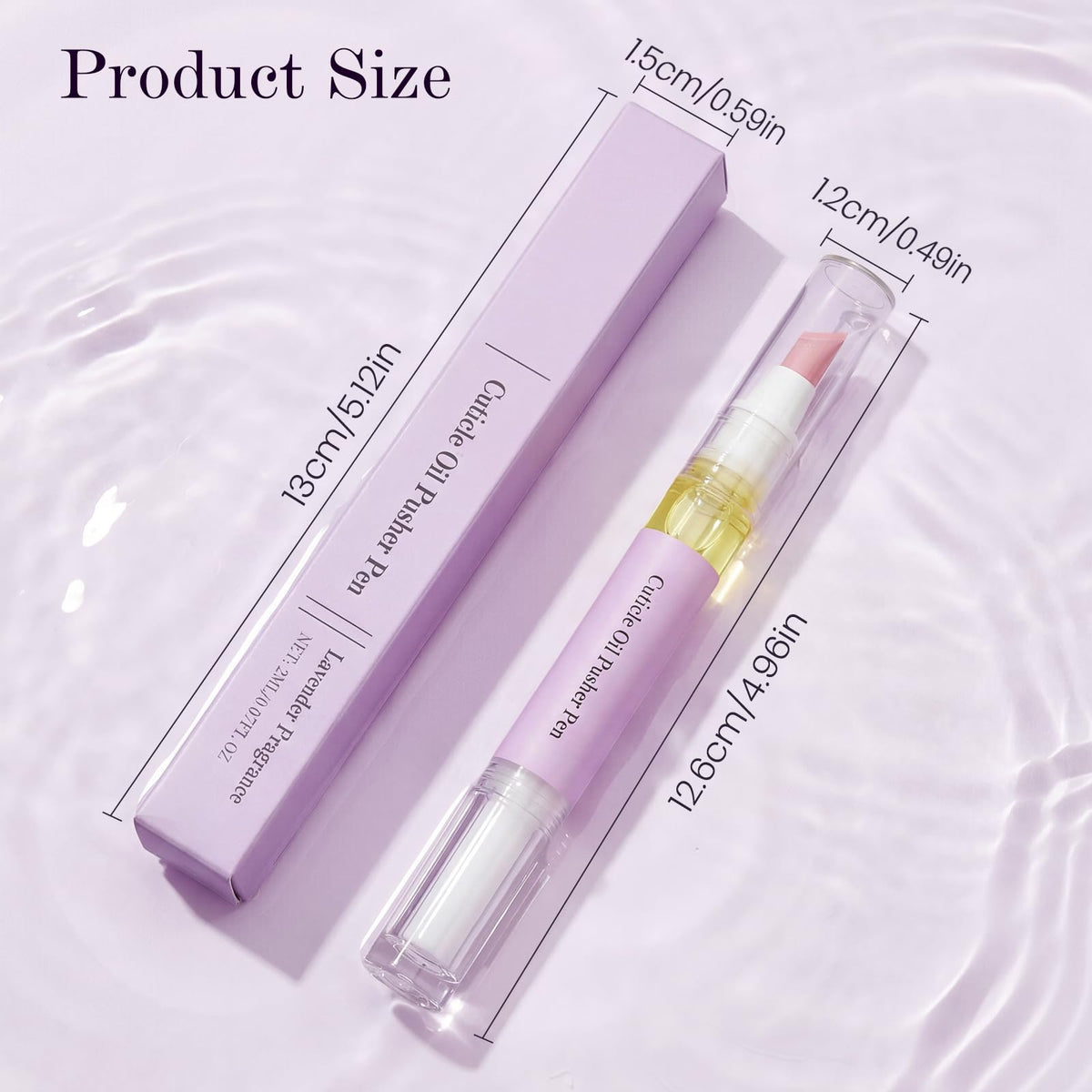 Cupofpet pen in hand applying oil and smoothing cuticle for quick touch-up