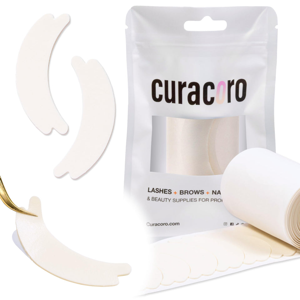 CURACORO front packaging showing 46 double foam eye pads for professional use and secure protection