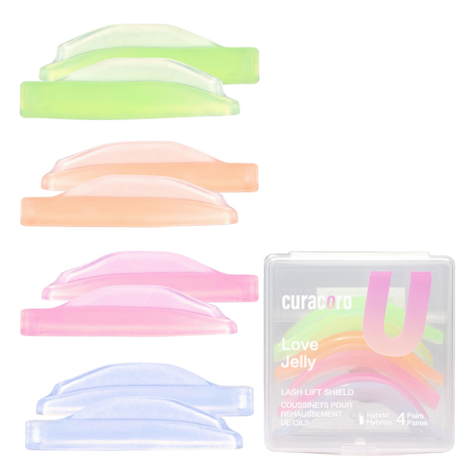 CURACORO front packaging showing eight silicone lash lift shields for precise lifts