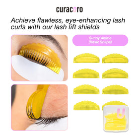 CURACORO finished anime-style lashes to show defined upward curl benefit