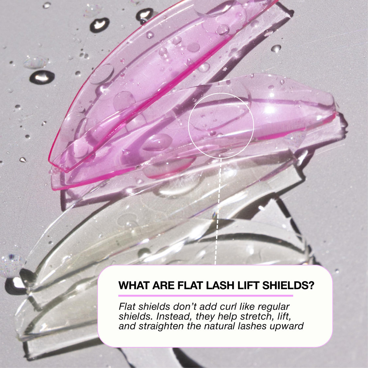 CURACORO shields positioned on eyelid during application showing stable placement benefit: secure hold