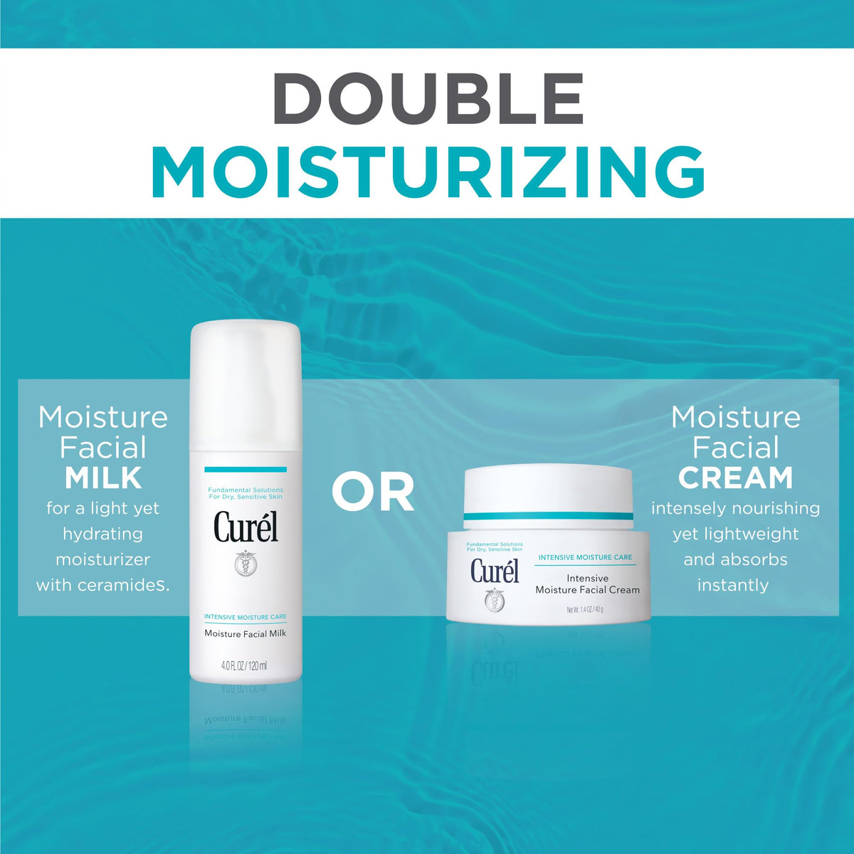Curel before after hydration image highlighting improved skin softness