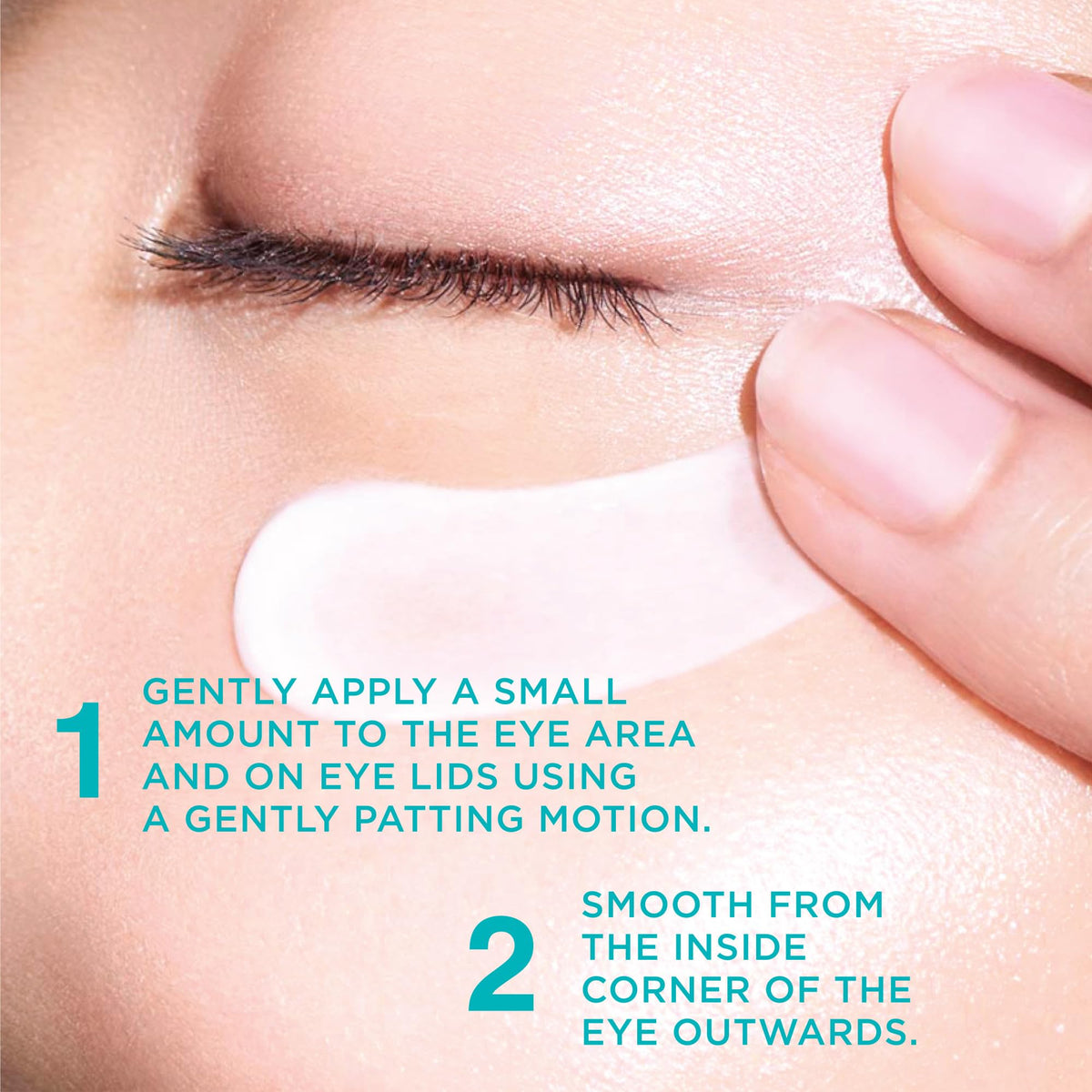 Curel eye cream paired with facial cream to show double hydration routine