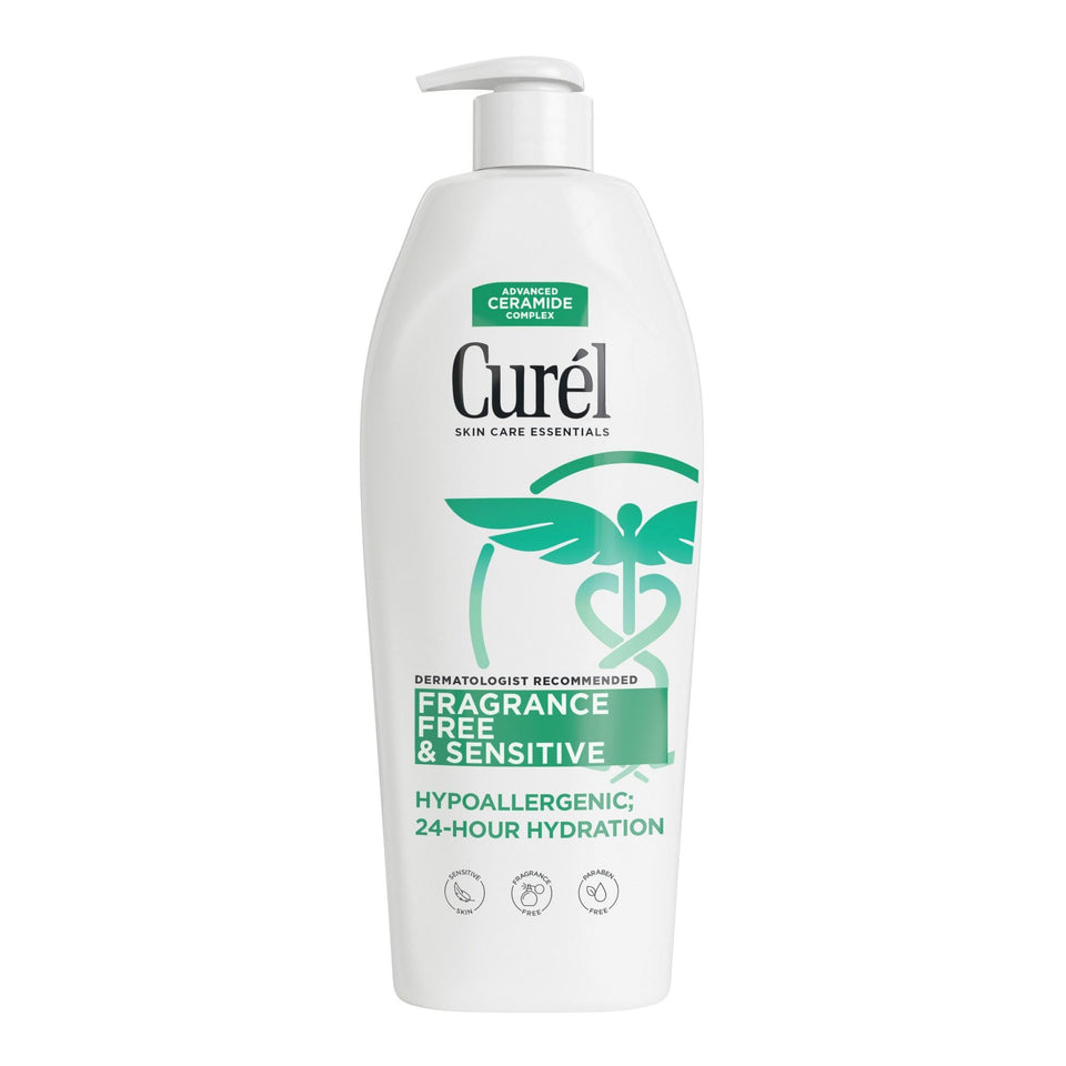 Curel front packaging 13 oz showing label and unscented benefit