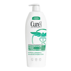Curel front packaging 20 oz showing product and clear benefit of daily hydration
