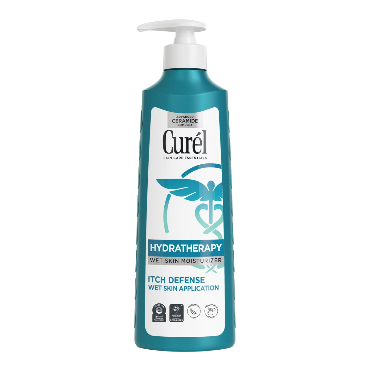 Curel front packaging showing in-shower lotion and quick hydration benefit