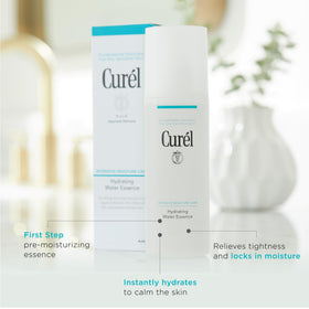 Curel ingredient label and pH information showing gentle, balanced formula.