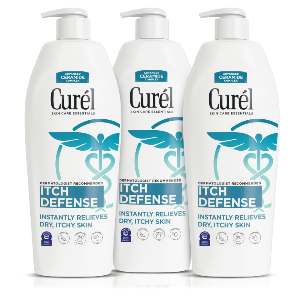 Curel front packaging showing soothing lotion and product name benefits