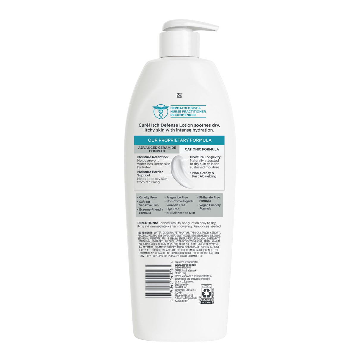 Curel product with National Eczema Association seal highlighting acceptance