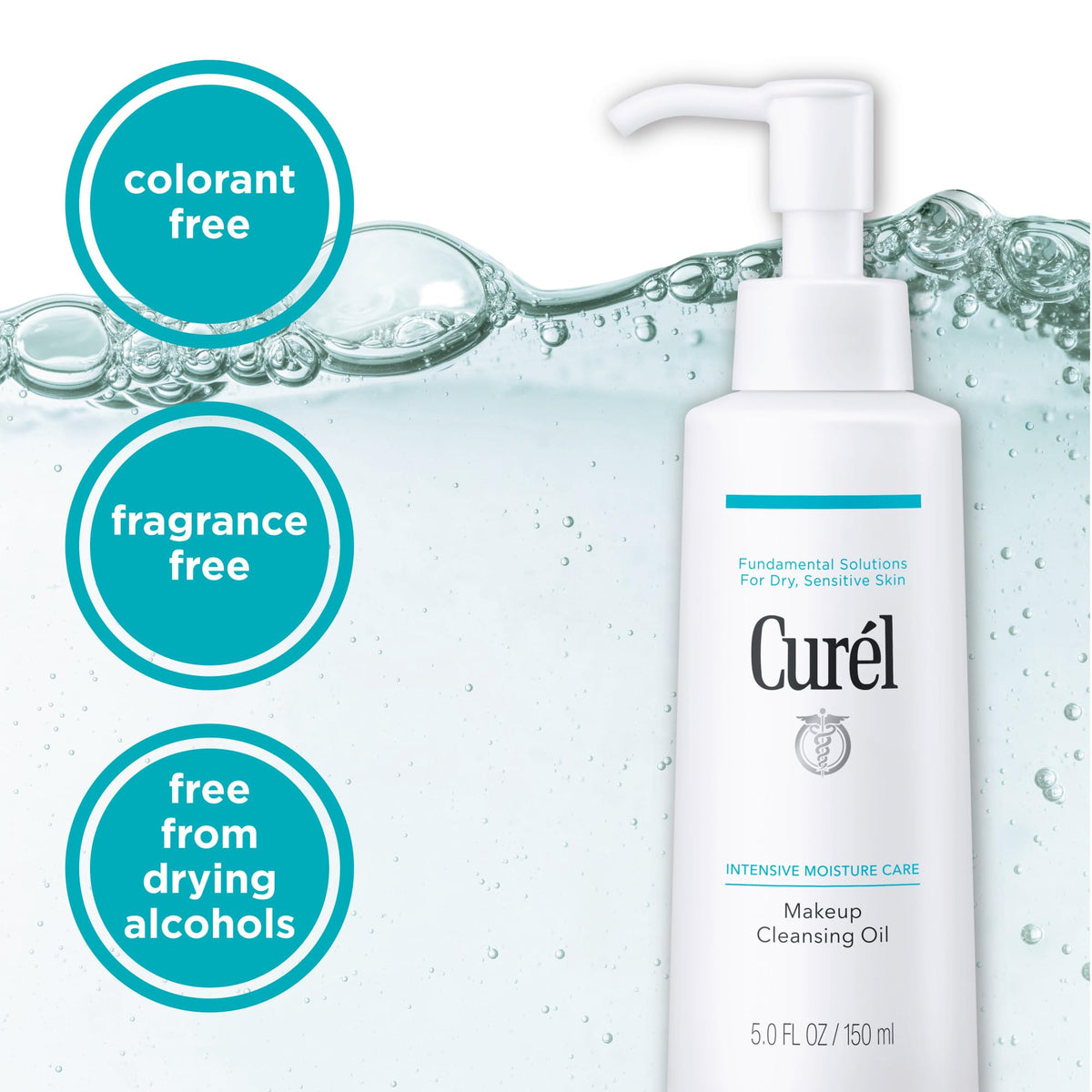 Curel makeup removal demonstration removing long-wear cosmetics gently