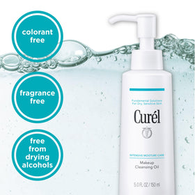 Curel makeup removal demonstration removing long-wear cosmetics gently
