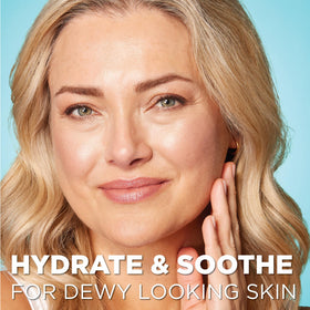 Curel water essence droplets on hand demonstrating quick-absorbing hydration.