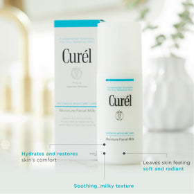 Curel pump dispenser detail demonstrating easy, controlled dosing