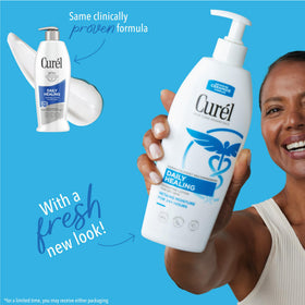 Curel pump dispenser detail for easy one-handed application