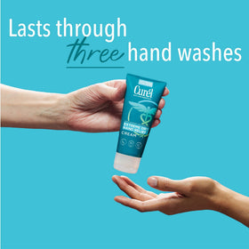 Curel single tube close-up showing cap and easy squeeze application
