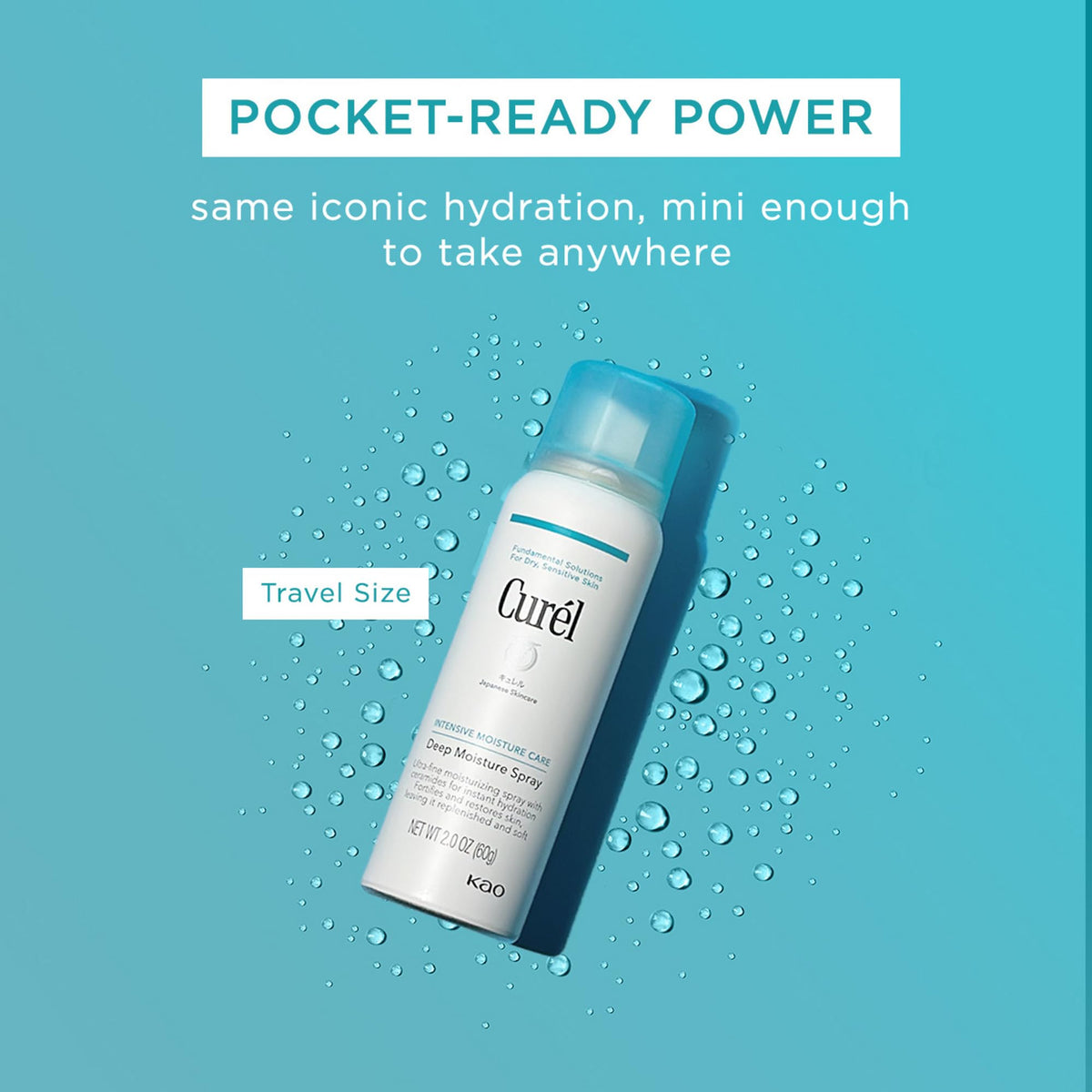 Curel clear droplet texture on skin demonstrating fast-absorbing hydration